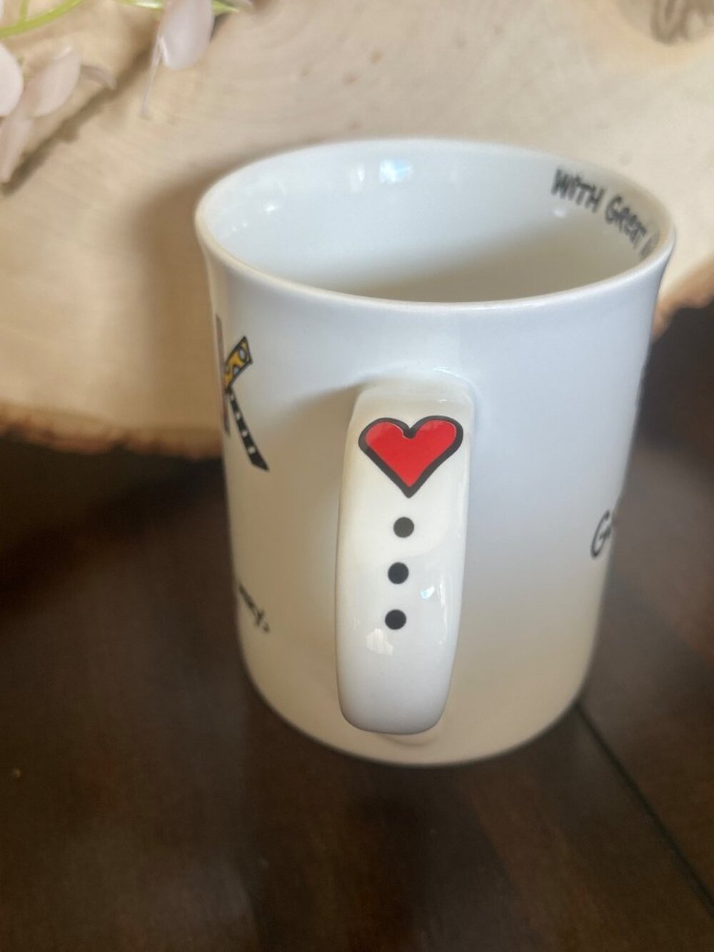 Our Name Is Mud Thank You Mug With Gratitude & Heart Design Dishwasher Safe - Picture 3 of 10